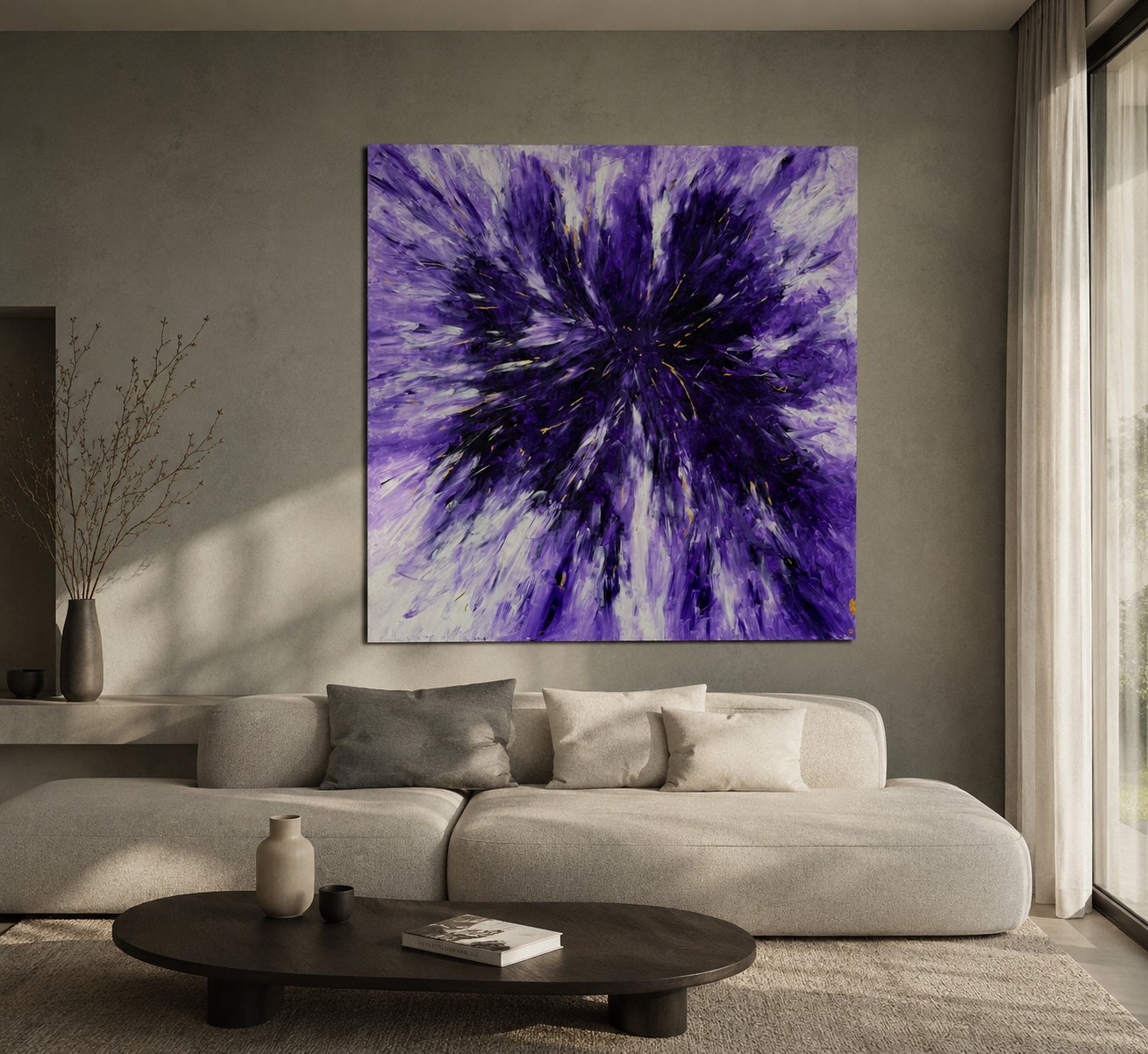 Portal displayed in a moody dark room